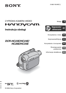 Instrukcja Sony DCR-HC24E Kamera