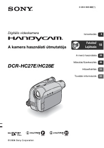 Használati útmutató Sony DCR-HC27E Videokamera
