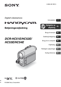 Brugsanvisning Sony DCR-HC52E Videokamera
