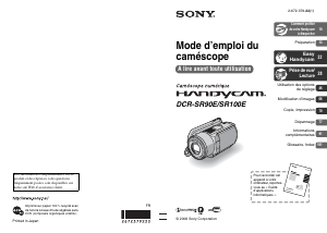 Mode d’emploi Sony DCR-SR90E Caméscope