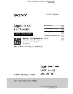Priručnik Sony FDR-AXP33 Videokamera
