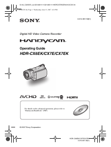 Manual Sony HDR-CX7EK Camcorder