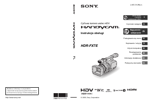 Instrukcja Sony HDR-FX7E Kamera
