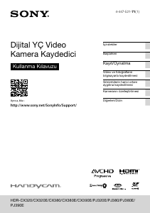 Kullanım kılavuzu Sony HDR-PJ320E Kaydedici kamera