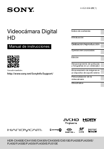 Manual de uso Sony HDR-PJ430E Videocámara