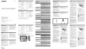 Bedienungsanleitung Sony XM-GTX6020 Autoverstärker