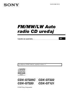 Priručnik Sony CDX-GT222 Radioprijamnik za automobil