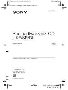 Instrukcja Sony CDX-GT434U Radio samochodowe