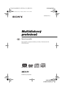 Návod Sony MEX-R1 Autorádio