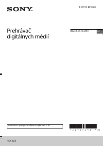 Návod Sony RSX-GS9 Autorádio