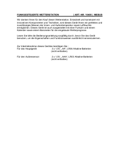 Bedienungsanleitung Mebus 10405 Wetterstation
