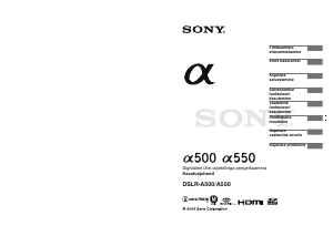 Kasutusjuhend Sony Alpha DSLR-A550L Digitaalne kaamera