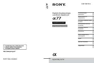 Használati útmutató Sony Alpha SLT-A77VL Digitális fényképezőgép