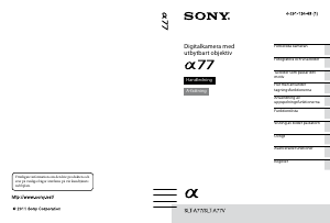 Bruksanvisning Sony Alpha SLT-A77VM Digitalkamera
