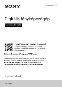 Használati útmutató Sony Cyber-shot DSC-RX0 Digitális fényképezőgép