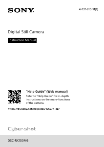 Manual Sony Cyber-shot DSC-RX100M6 Digital Camera