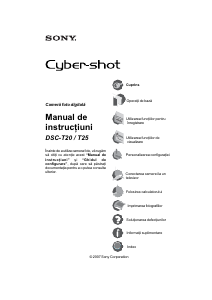 Manual Sony Cyber-shot DSC-T20 Cameră digitală