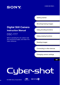 Manual Sony Cyber-shot DSC-T77 Digital Camera