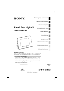 Manual Sony DPF-D830 Ramă foto digitală