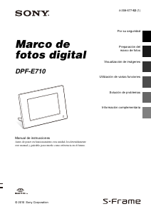 Manual de uso Sony DPF-E710 Marco digital