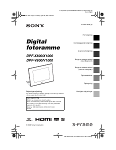 Brugsanvisning Sony DPF-V800 Digital fotoramme