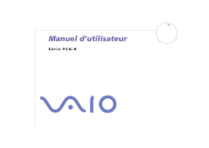 Mode d’emploi Sony Vaio PCG-K115S Ordinateur portable
