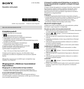 Használati útmutató Sony NW-A35HN MP3-lejátszó