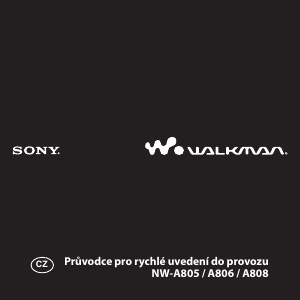Manuál Sony NW-A806 Walkman Přehrávač MP3