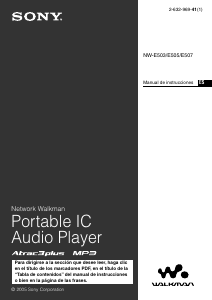 Manual de uso Sony NW-E503 Walkman Reproductor de Mp3