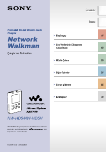 Kullanım kılavuzu Sony NW-HD5 Walkman Mp3 çalar