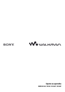 Priručnik Sony NWD-B105 Walkman Mp3 reproduktor