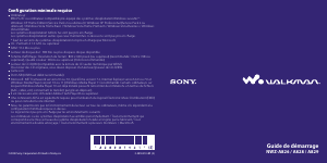 Mode d’emploi Sony NWZ-A828 Walkman Lecteur Mp3