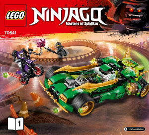 Manual de uso Lego set 70641 Ninjago Reptador ninja nocturno