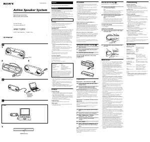 Manual de uso Sony SRS-T10PC Altavoz