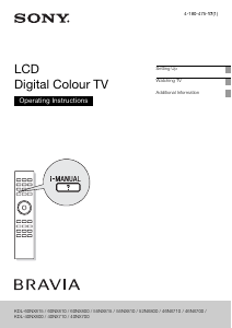 Manual Sony Bravia KDL-40NX700 LCD Television