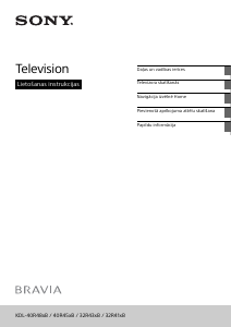 Rokasgrāmata Sony Bravia KDL-40R485B Šķidro kristālu televizors
