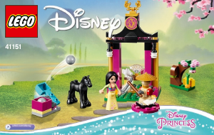 Käyttöohje Lego set 41151 Disney Princess Mulanin harjoittelupäivä