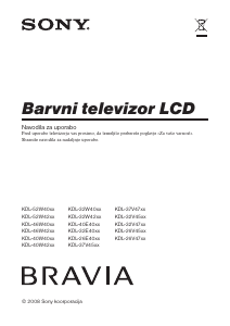 Priročnik Sony Bravia KDL-40W4230 LCD-televizor