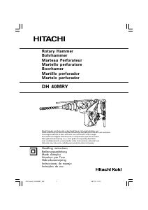Manual de uso Hitachi DH 40MRY Martillo perforador