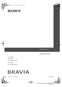 Manual Sony Bravia KLV-32V550A LCD Television
