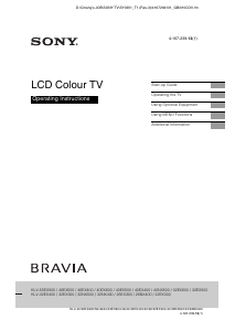 Manual Sony Bravia KLV-46EX500 LCD Television