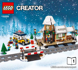 Manual de uso Lego set 10259 Creator Estación de tren de Navidad