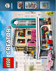 Manual Lego set 10260 Creator Downtown diner
