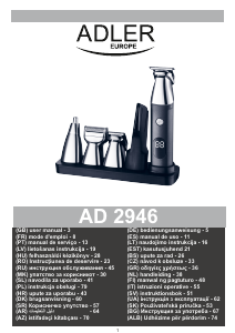Brugsanvisning Adler AD 2946 Skægtrimmer