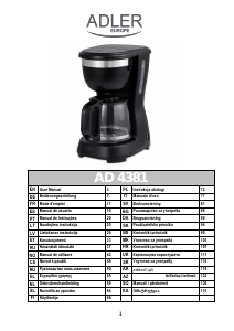 Brugsanvisning Adler AD 4381 Kaffemaskine