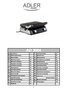 Priročnik Adler AD 3084 Kontaktni žar