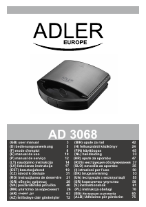 Εγχειρίδιο Adler AD 3068 Σχάρα επαφής
