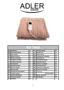 Priročnik Adler AD 7443 Električna odeja