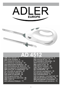 Manual Adler AD 4512 Faca elétrica