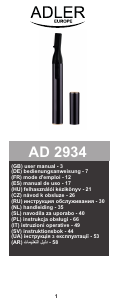 Manual de uso Adler AD 2934 Cortadora de cejas
